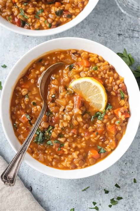 Lentil Rice Soup Vegan Gluten Free Veggie Inspired