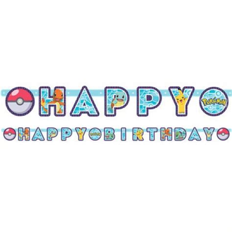 Pokémon Banner Happy Birthday Klein Wunschparty