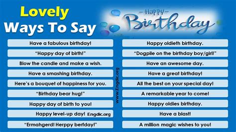 Different Ways To Say Happy Birthday In English 20 Creative Ways To Say