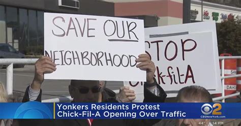 Yonkers Residents Protest Opening Of New Chick Fil A Cbs New York