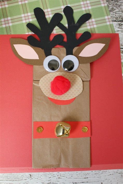 13 Cute Yet Simple Paper Bag Reindeer Guide Patterns Paper Bag