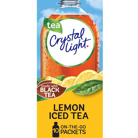 Crystal Light Lemon Iced Tea Naturally Flavored Powdered Drink Mix 10