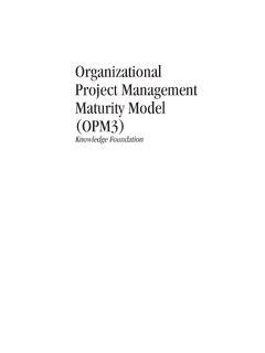 Organizational Project Management Maturity Model Opm