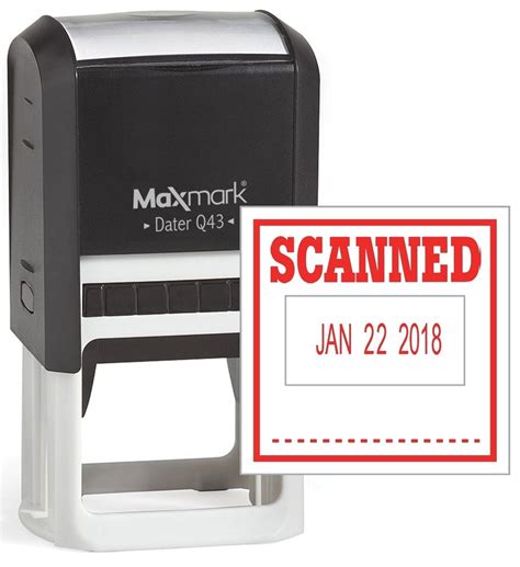 Maxmark Q43 Large Size Date Stamp With Scanned Self Inking Stamp