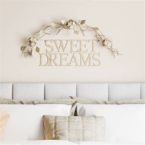 Metal Cutout Sweet Dreams Decorative Wall Sign 3d Word Art Home Accent