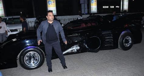 Bollywood Director Ahmed Khan Arrives In His Batmobile