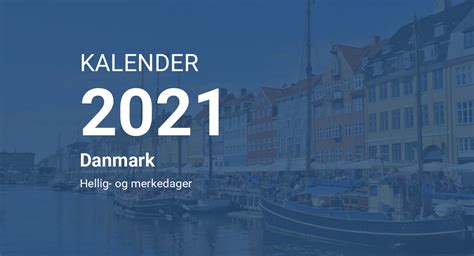Kalender For 2021 Danmark