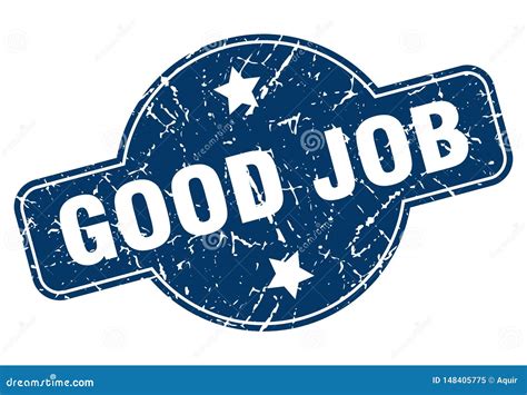 Good Job Stamp Stock Vector Illustration Of Blue Background 148405775