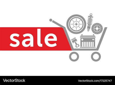 Sale In The Auto Parts Store Royalty Free Vector Image