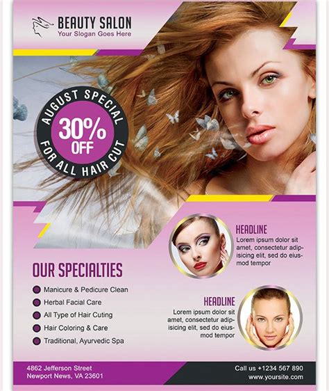 pin on 66 beauty salon flyer templates