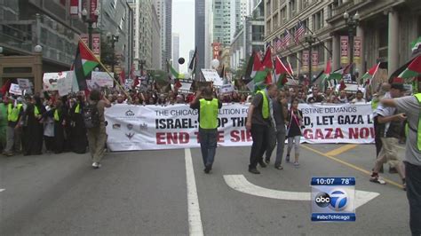 Israel Extends Ceasefire Chicagoans March To Support Palestine Abc7