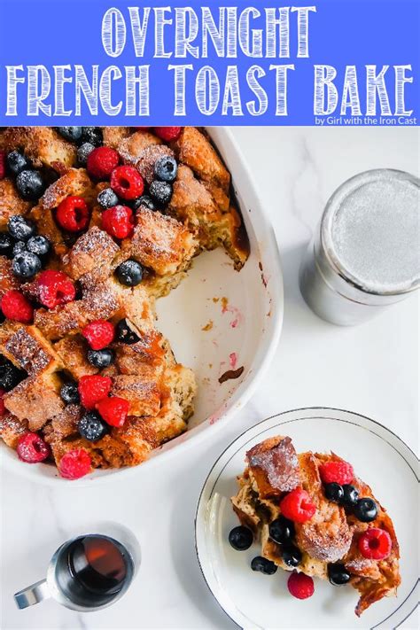French Toast Casserole With Overnight Soaked Challah Then Baked To