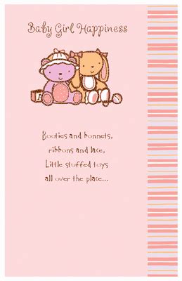Choose a free printable baby shower advice card. It's a Girl! Greeting Card - Baby Shower Printable Card ...