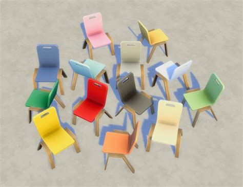 Stackable Kindermade Chair Recolours By Plasticbox At Mod The Sims