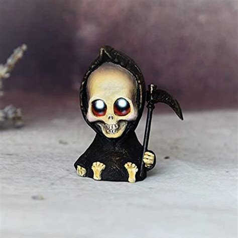 Grim Reaper Statue Angel Of Death Ornaments Halloween Decor Baby Grim