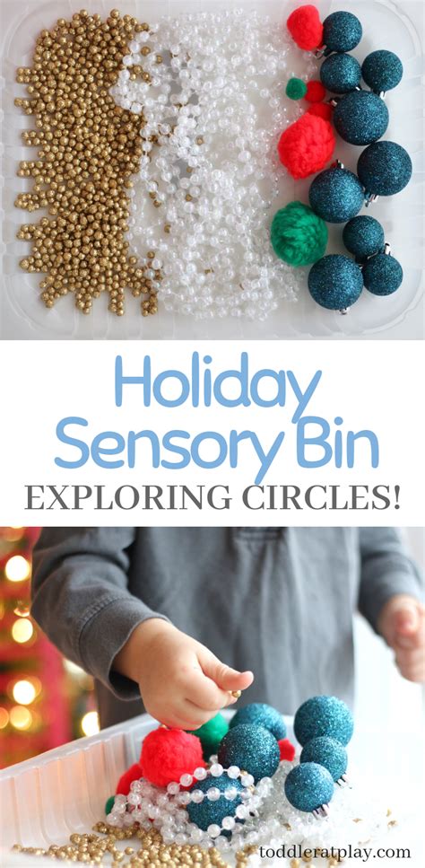 Holiday Sensory Bin Exploring Circles Toddler At Play Sensory Bins