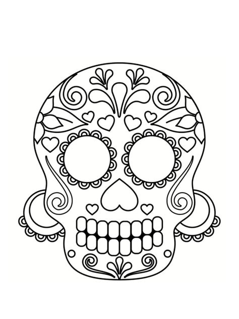 Coloriage tête de mort mexicaine dessins à imprimer