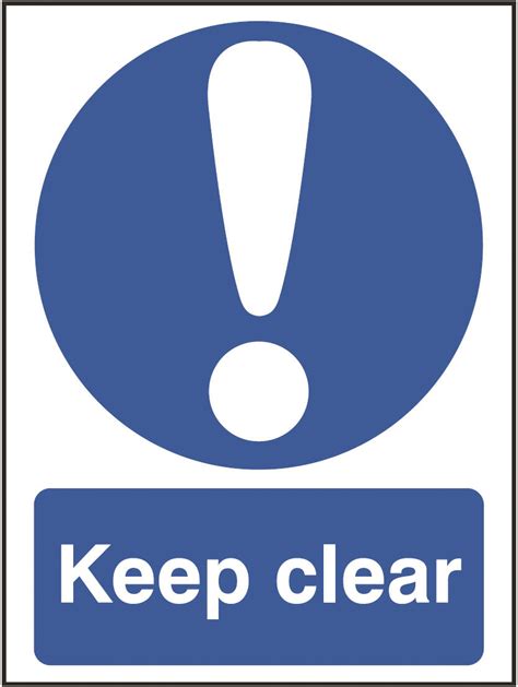 Highly Visible Keep Clear Sign 200 X 150300 X 200mm Mas28