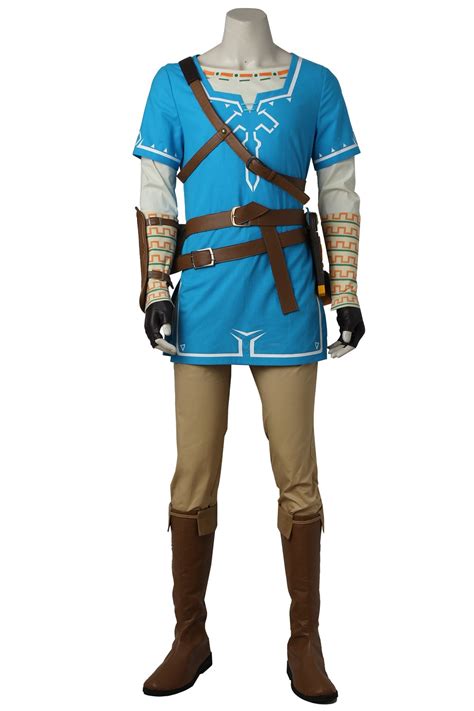 The Legend Of Zelda Breath Of The Wild Link Cosplay Costume Game