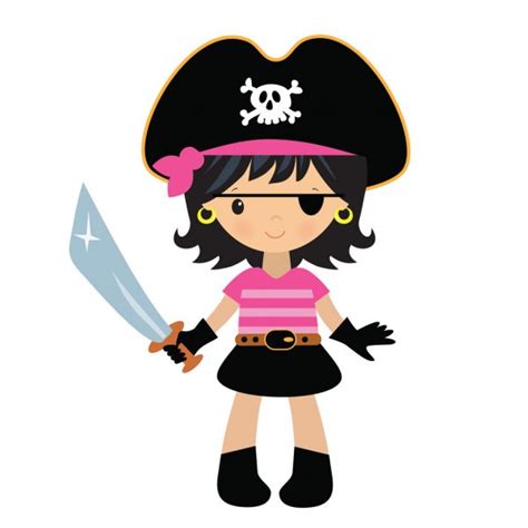 Cute Pirate Girl Vector Illustration Stock Vector Image By ©clipartlana 106203550