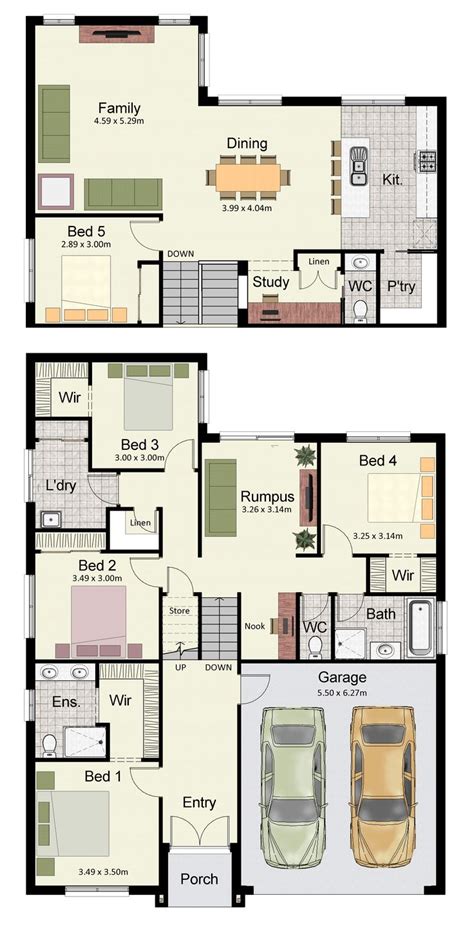 This elegant six bedrooms two storey house plan has a modern exterior design. 27 best Reverse Living House Designs Australia images on ...