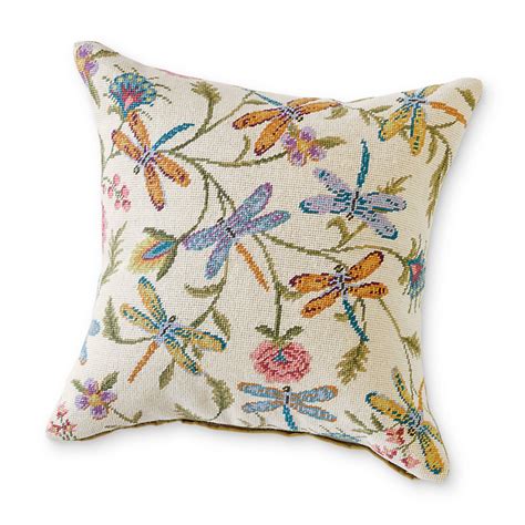 Dragonfly Needlepoint Pillow Gumps