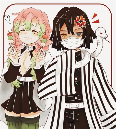 ArtStation - Iguro Obanai & Kanroji Mitsuri