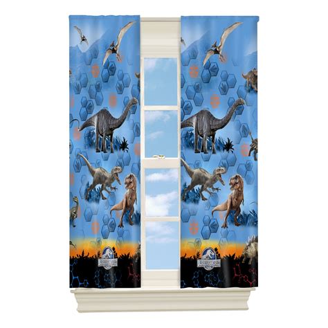 There is something so exciting (particularly to boys but to many girls as well) about those amazing. Jurassic World Dinosaur Run Boys Bedroom Room-Darkening Curtain Panel, 63" length - Walmart.com ...
