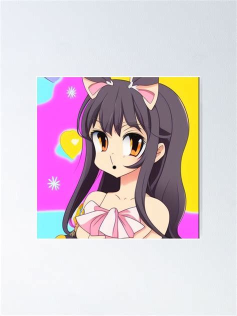 Cute Anime Girl Poster For Sale By Supersweetstuff Redbubble