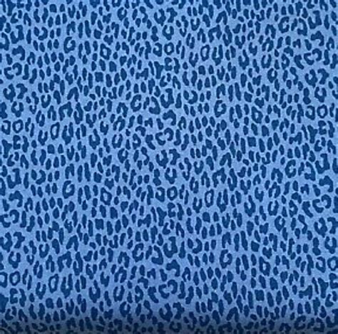 Blue Leopard Print Fabric 100 Cotton Fabric Blue Cheetah Print
