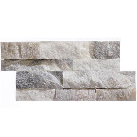Trustone Ledgestone Wall Tiles Natural Stone Mosaic White 12 In L