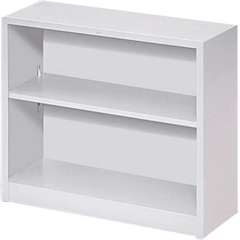Hon 2 Shelf Steel Bookcase 29 Inch Black Shelves Bookcase White