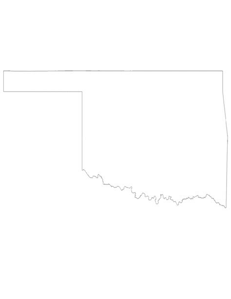 Oklahoma State Outline Map Free Download