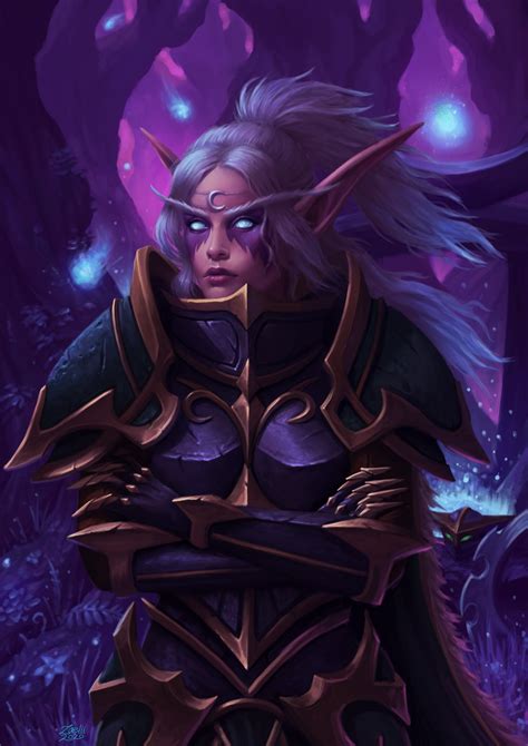 Artstation Melindriel Night Elf Warden Zaelii Art World Of Warcraft Characters Warcraft