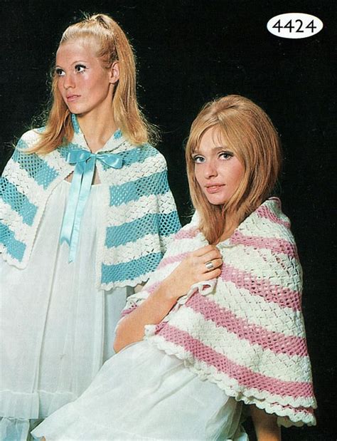 Pdf Vintage 1970s Womens Ladies Cape Shawl Crochet Pattern