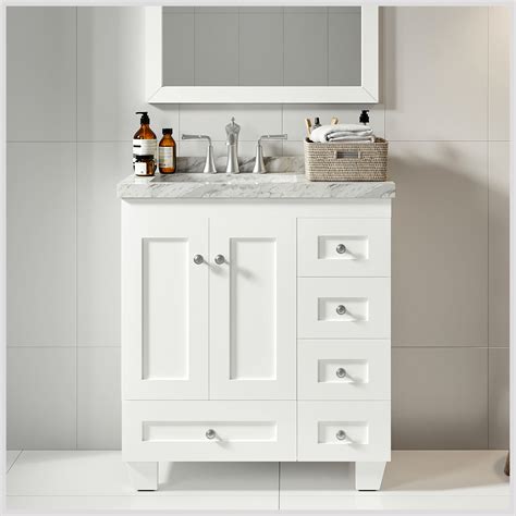 Buy Eviva Acclaim 30 X 22 Inch Bathroom Vanity White Single Sink W