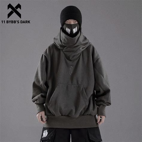 11 Bybbs Dark 2021 Ninja Double Neckline Cotton Pullover Techwear