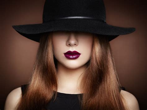 Fashion Photo Of Young Magnificent Woman In Hat Girl