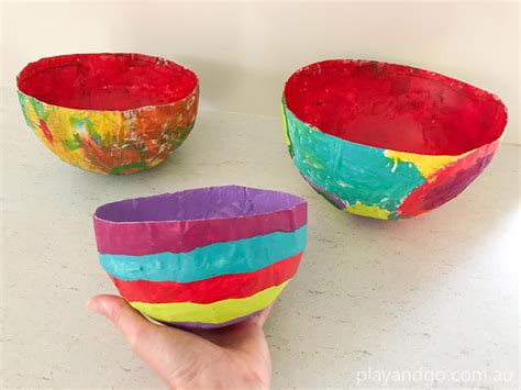 Paper Mache Bowls Stay At Home Kids Craft Ideas Play And Go