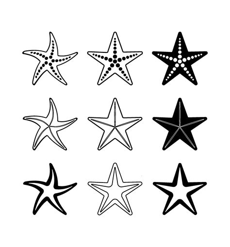 Starfish Svg Starfish Silhouette Starfish Cut File Starfish Etsy