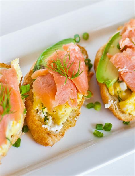 This scrambled aggs and smoked salmon breakfast tastes simply. Smoked Salmon Breakfast Croissants - Tatyanas Everyday Food