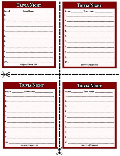 Bar Trivia Questions And Answers Printable
