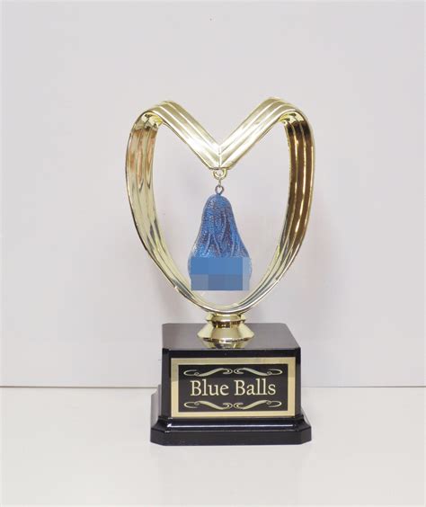 Funny Trophy Blue Balls Ffl Trophy You Suck Balls Last Place Loser Gro Trophies With A Twist
