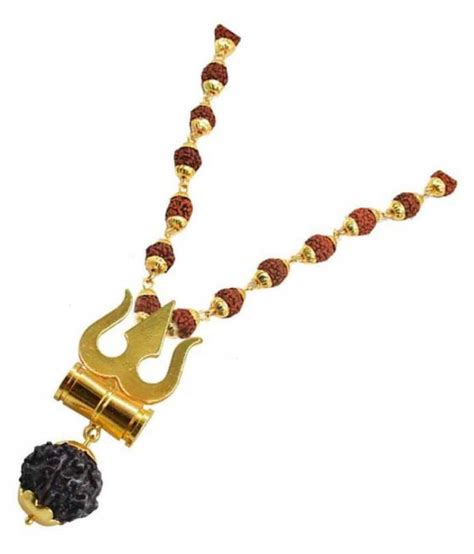 Rudraksha Golden Cap Mala With Damru Locket 100 Original And Very