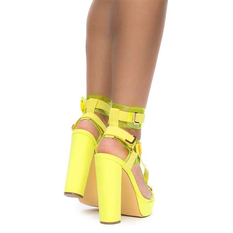 Womens Glamrock 2 High Heels Neon Yellow