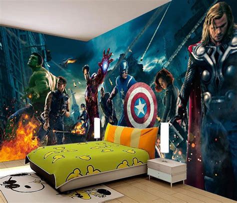 Superhero bedroom wallpaper avengers home decor bedroom wallpaper design for furniture. Avengers Marvel Super Heroes Completo Mural De Pared Foto ...
