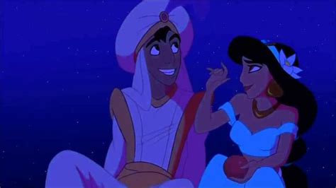 Aladdin And Jasmine First Kiss Disney Disney Jasmine Disney Cartoons