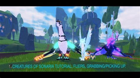 Creatures Of Sonaria Tutorial Flying Fliers And Grabbing Picking Up Players Creatures Of
