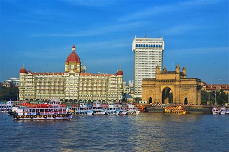 Gateway Of India And The Taj Hotel Mumbai Mumbai India High Quality