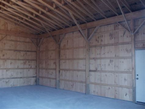 Interior Of Pole Barn With Construction Details Barn Construction